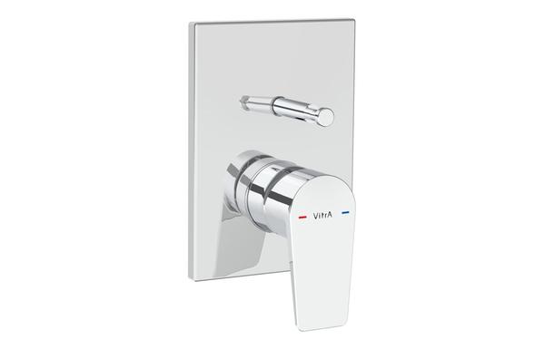 VitrA Flow Square Integrated Bath Mixer Valve - Chrome